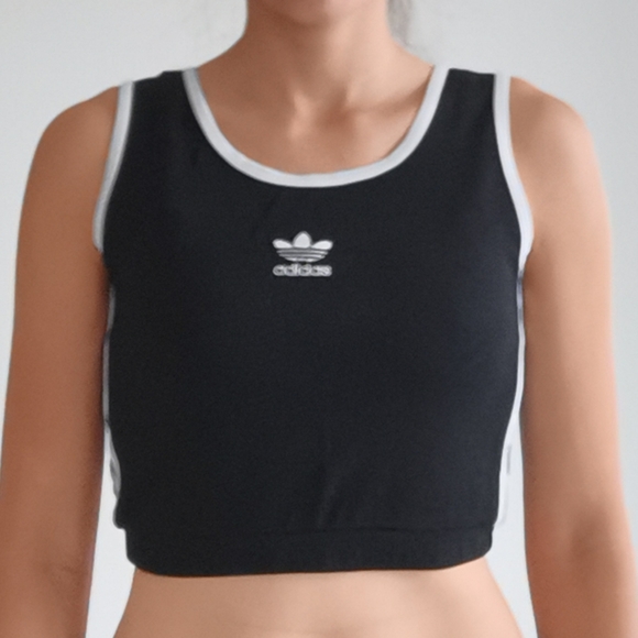 Nwt 3 stripes adidas logo crop tank top - Picture 3 of 8